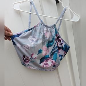 Fabletics longline sports bra crop top